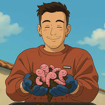 Alex the worm farmer, logo